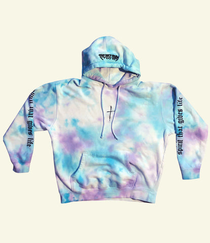 "SPIRIT THAT GIVES LIFE" HOODIE (CLOUDY BLUE & PURPLE)