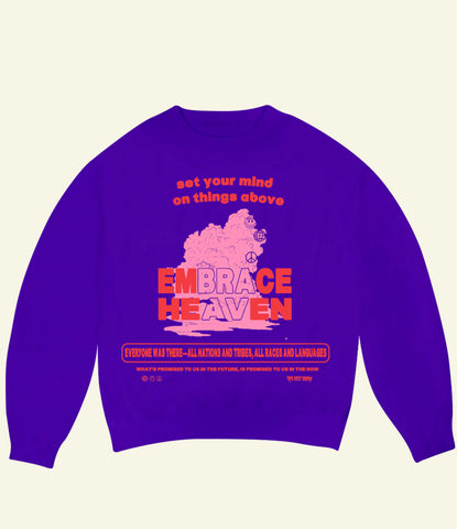 Embrace Heaven Purple Crewneck sweatshirt